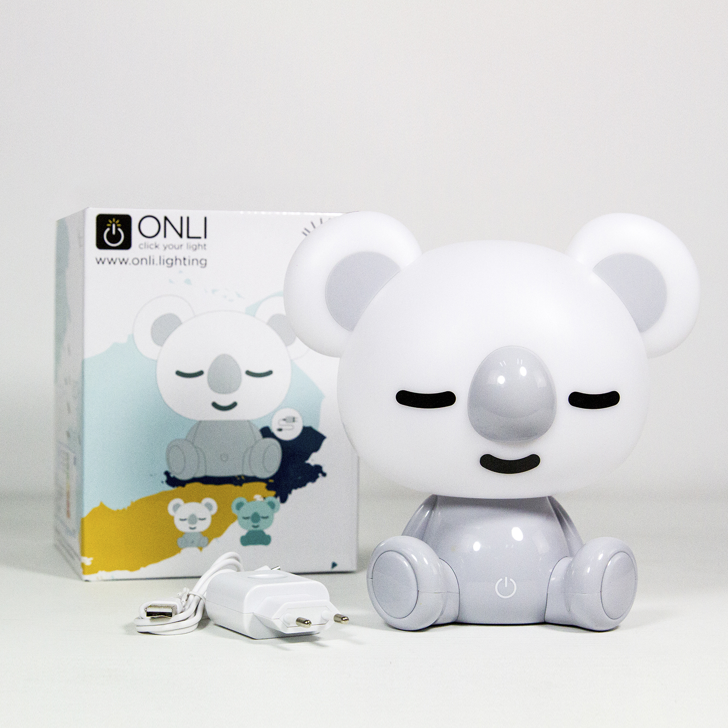 LAMPADA LUCE DA NOTTE LED KOALA A PILE E TIMER