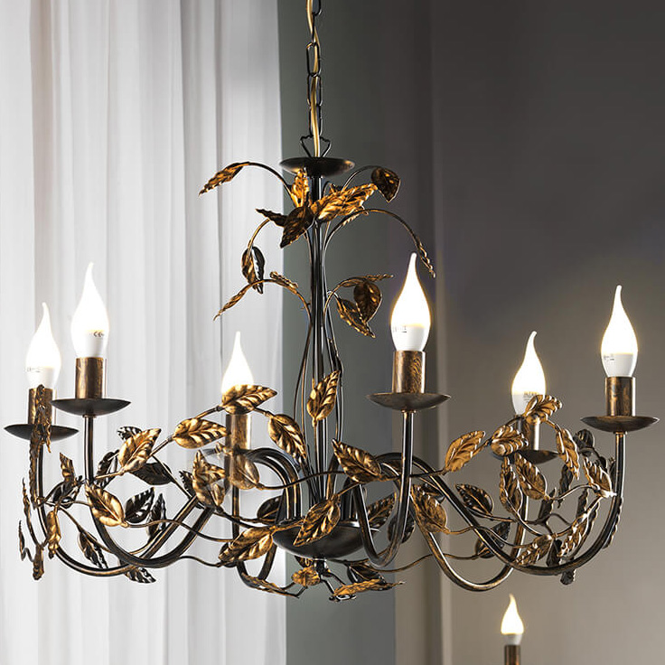 COLLANA BRONZO STILE LAMPADARIO PERLINE NERE